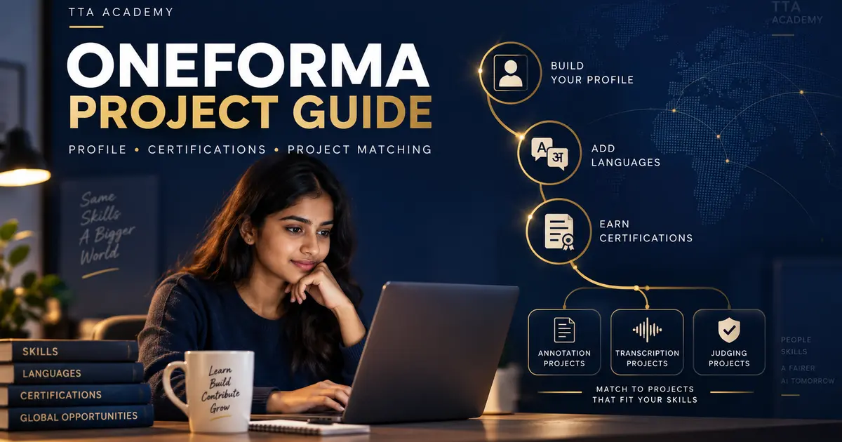 OneForma profile certification and project matching guide